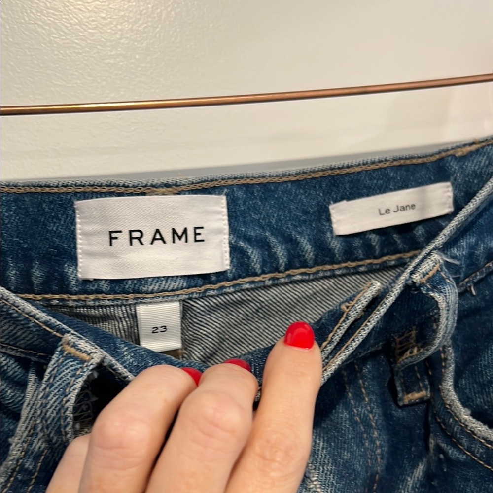 Frame Denim Blue Straight Leg Jeans - Picture 6 of 7